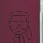 Back panel cover Karl Lagerfeld Apple iPhone 12/12 Pro 6.1'' PC/TPU Metallic Iconic Outline Cover Dark Pink