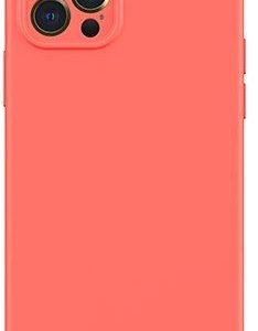 Back panel cover USAMS Apple iPhone 12 Magnetic Liquid Silicone Case Orange