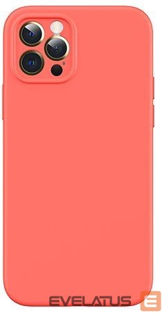 Back panel cover USAMS Apple iPhone 12 Magnetic Liquid Silicone Case Orange