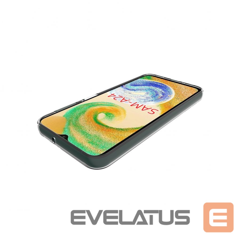 Back panel cover Evelatus Samsung Galaxy A24 Clear Silicone Case 1.5mm TPU Transparent
