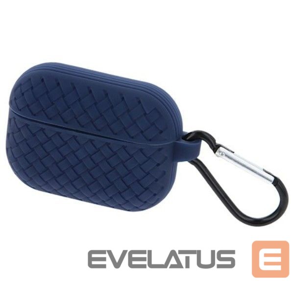 Headphone case iLike Apple Airpods 3 with hook Cas Navy Blue