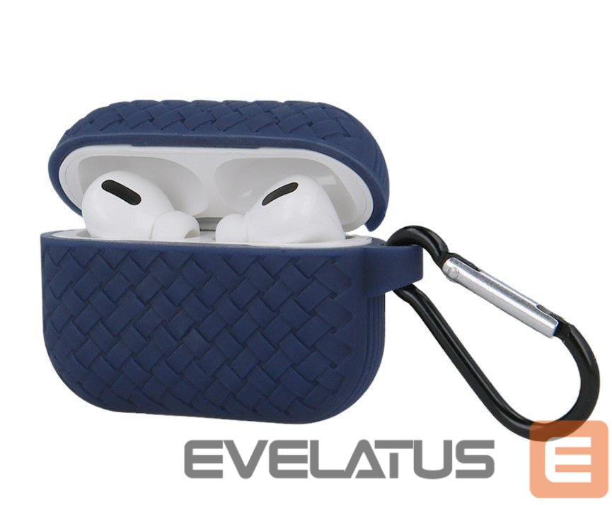 Headphone case iLike Apple Airpods 3 with hook Cas Navy Blue