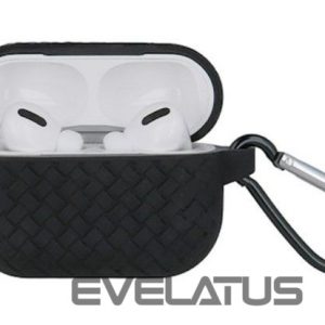 Headphone case iLike Apple Airpods 3 Braid case Black