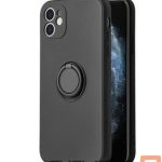 Back panel cover iLike Apple iPhone 14 SILICONE RING Black