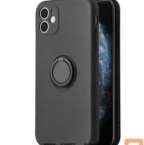 Back panel cover iLike Apple iPhone 14 SILICONE RING Black
