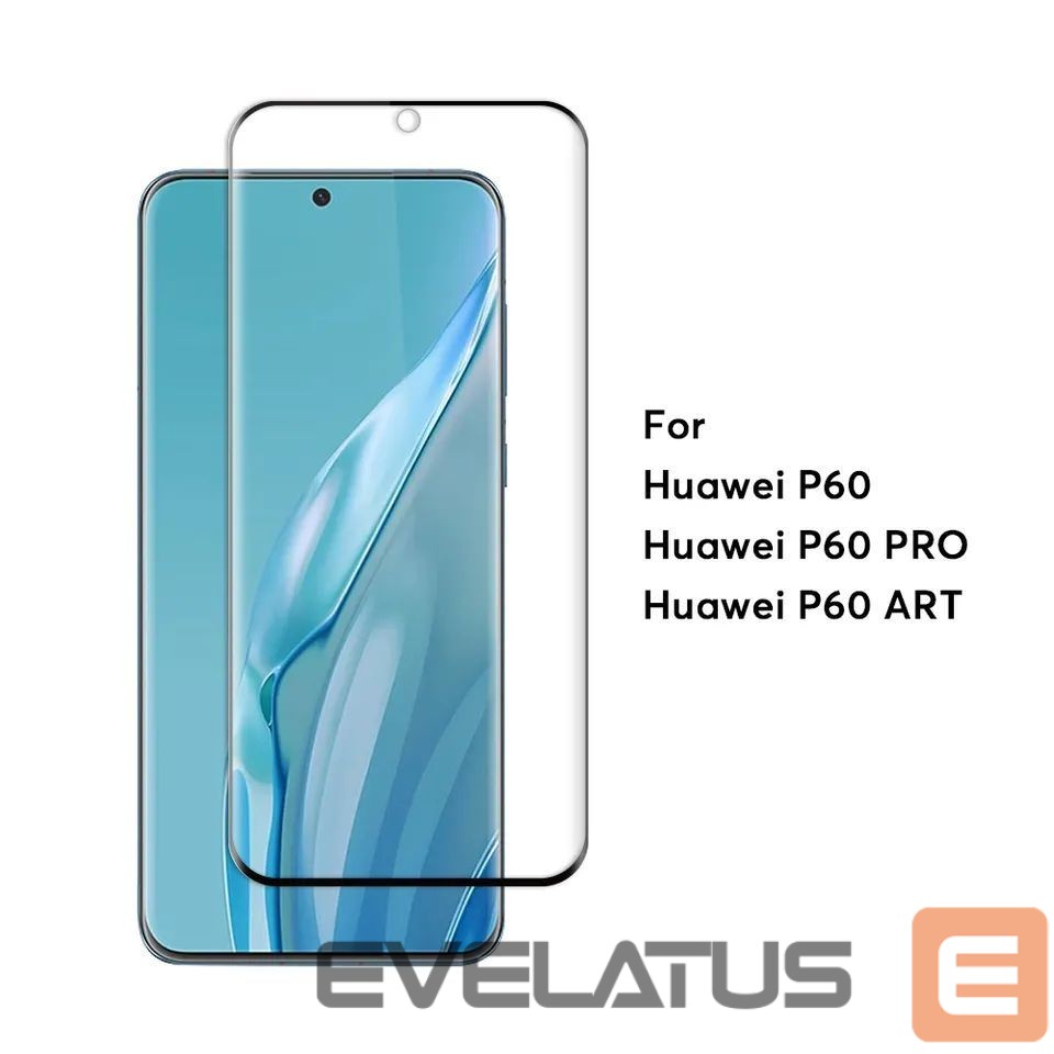 Protective glass Evelatus Huawei P60 PRO 2.5D Full Cover Japan Glue Glass Anti-Static