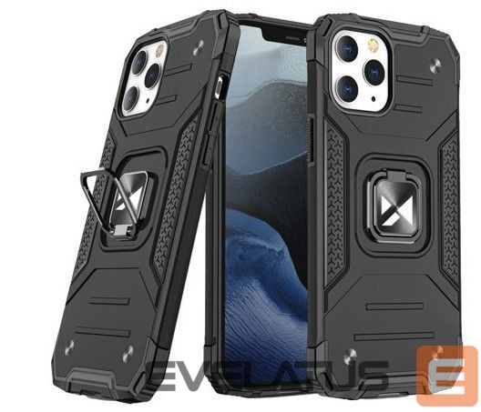 Back panel cover Wozinsky Apple iPhone 12 Pro Max Ring Armor Case Kickstand Tough Rugged Cover Black