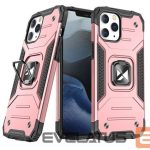 Back panel cover Wozinsky Apple iPhone 13 Pro Max Ring Armor Case Kickstand Tough Rugged Pink