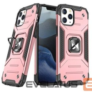 Back panel cover Wozinsky Apple iPhone 13 Pro Max Ring Armor Case Kickstand Tough Rugged Pink