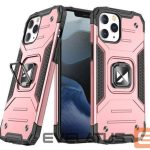 Back panel cover Wozinsky Apple iPhone 13 rose Ring Armor Case Kickstand Tough Rugged Cover Pink