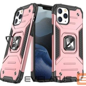 Back panel cover Wozinsky Apple iPhone 13 rose Ring Armor Case Kickstand Tough Rugged Cover Pink