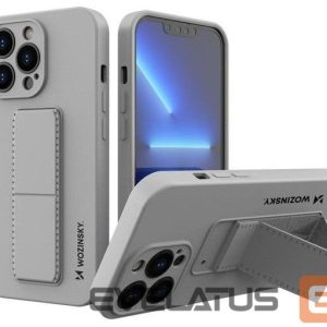 Back panel cover Wozinsky Apple iPhone 13 Kickstand Case silicone case with stand Grey