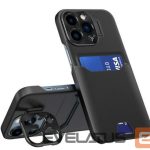 Back panel cover iLike Apple iPhone 14 Pro Leather Stand Case cover card wallet with stand Black