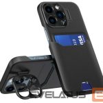 Back panel cover iLike Apple iPhone 14 Pro Max Leather Stand Case wallet with stand Black