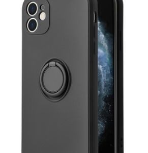 Back panel cover iLike Apple IPHONE 12 PRO MAX SILICONE CASE RING Black