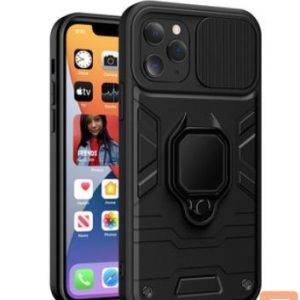 Back panel cover iLike Apple IPHONE 14 PRO MAX RING LENS CASE Black