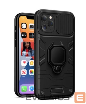 Back panel cover iLike Apple IPHONE 14 PRO MAX RING LENS CASE Black