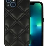 Back panel cover iLike Apple IPHONE 14 LEATHER 3D CASE Black