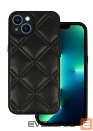Back panel cover iLike Apple IPHONE 14 LEATHER 3D CASE Black