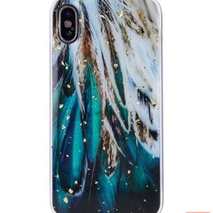 Back panel cover iLike Apple Gold Glam case for iPhone 14 6,1 Flower Power