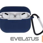 Headphone case iLike Apple Case for Airpods Pro 2 dark blue with hook