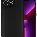 Back panel cover iLike Samsung GALAXY A14 4G LEATHER 3D CASE Black
