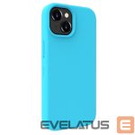 Back panel cover Evelatus Apple iPhone 15 Premium Soft Touch Silicone Case Cyan Blue