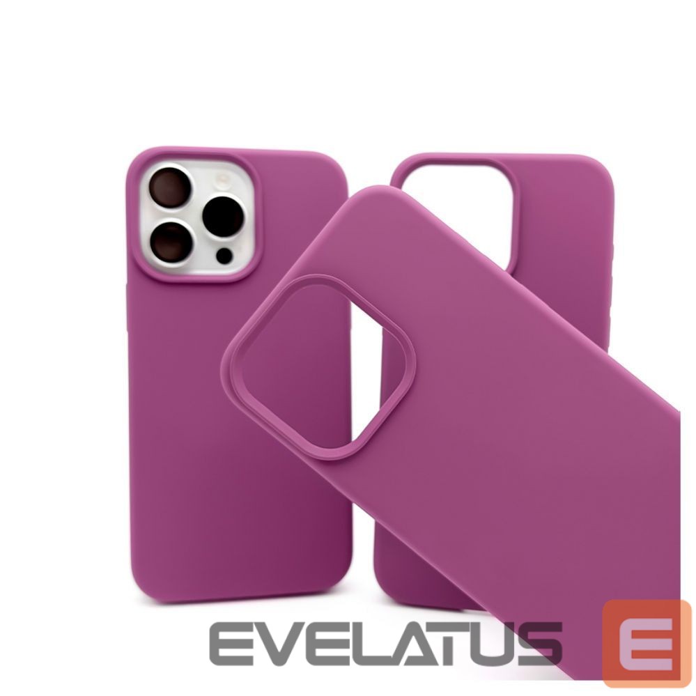 Back panel cover Evelatus Apple iPhone 15 Pro Premium Soft Touch Silicone Case Deep Purple