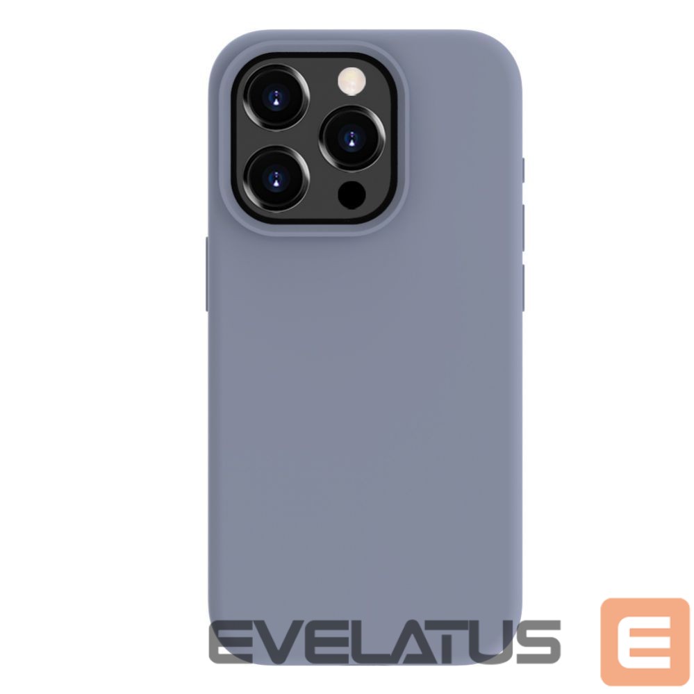 Back panel cover Evelatus Apple iPhone 15 Pro Premium Soft Touch Silicone Case Lavender Gray