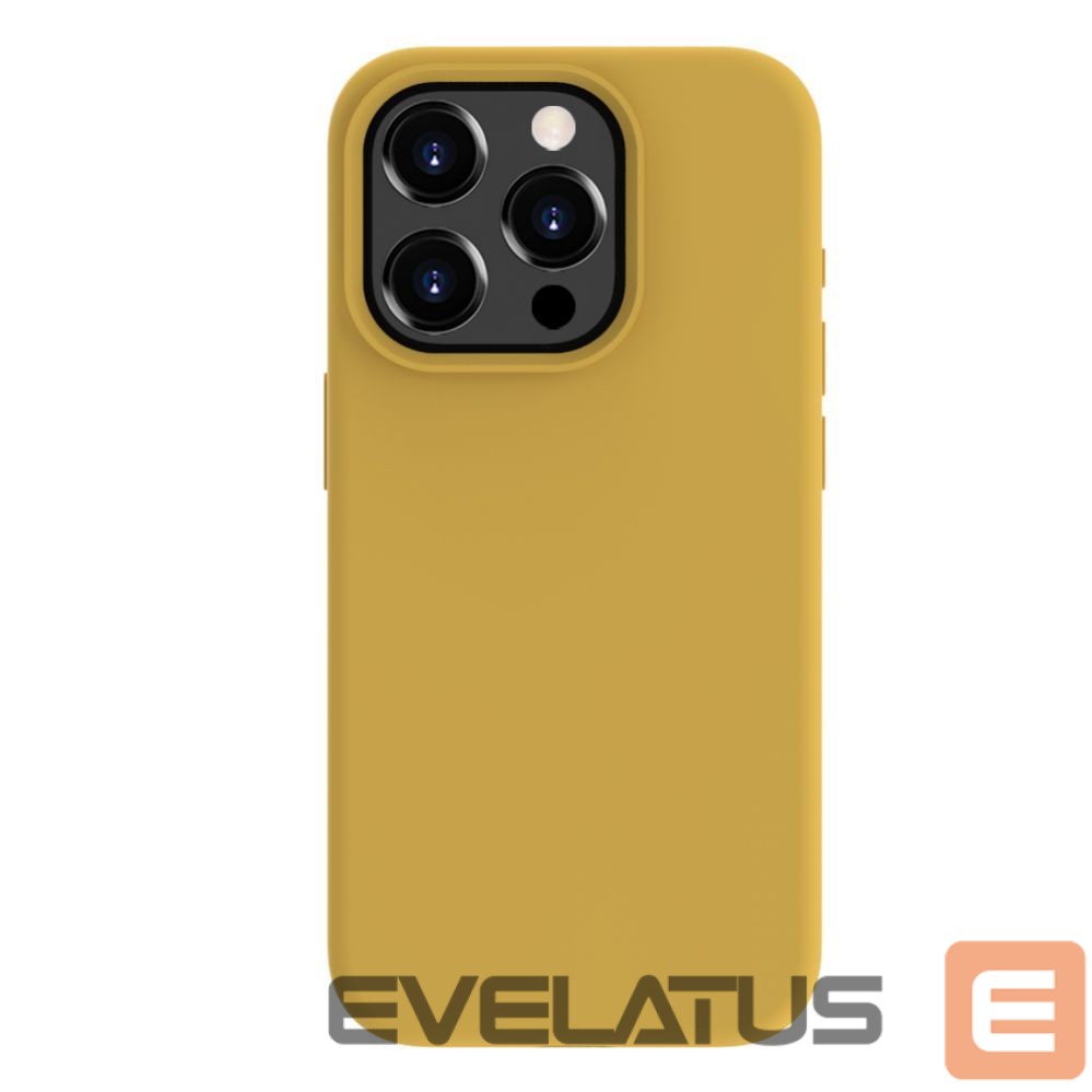 Back panel cover Evelatus Apple iPhone 15 Pro Premium Soft Touch Silicone Case Gold