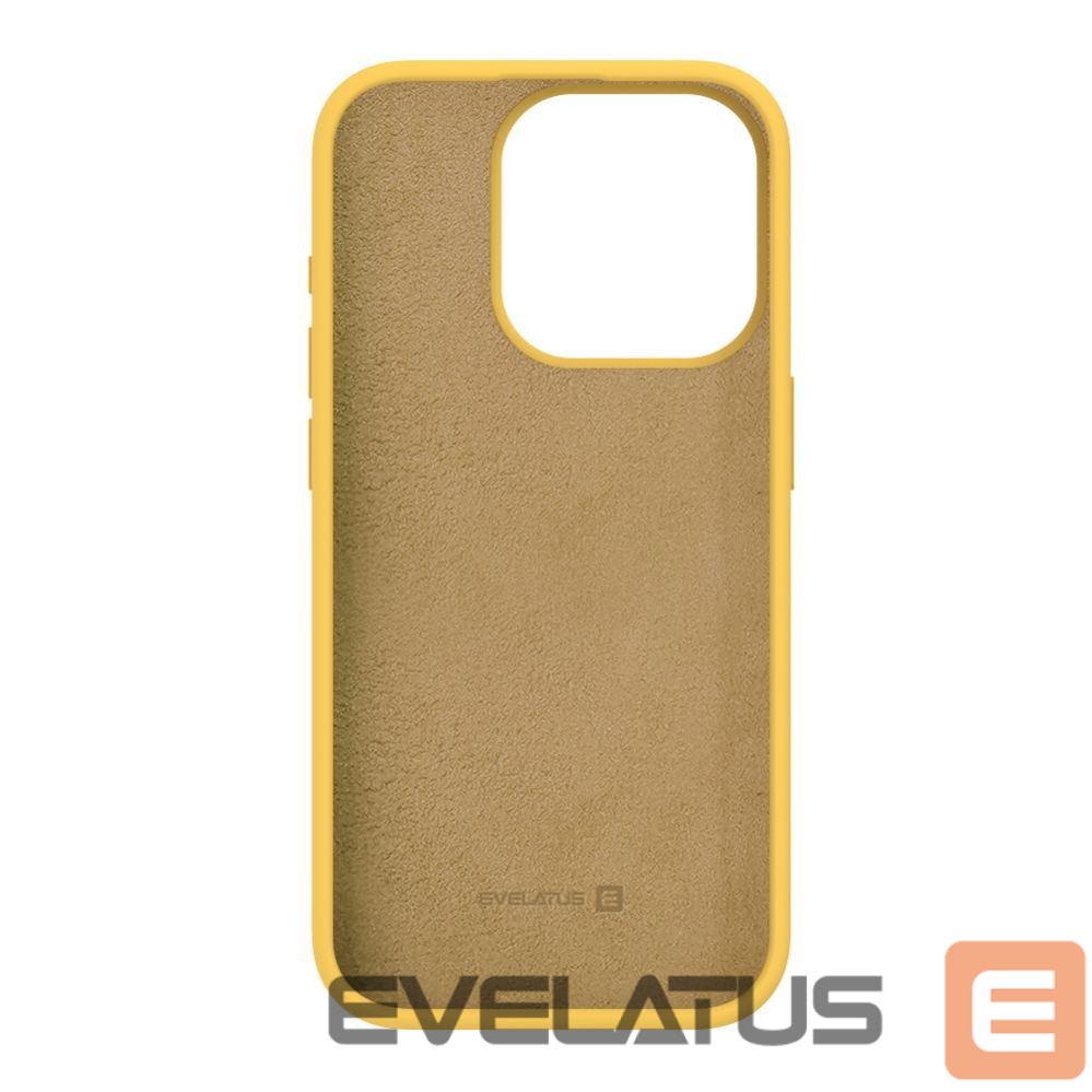Back panel cover Evelatus Apple iPhone 15 Pro Premium Soft Touch Silicone Case Gold