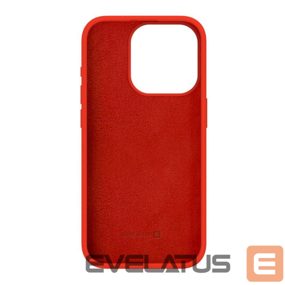Back panel cover Evelatus Apple iPhone 15 Pro Premium Soft Touch Silicone Case Red