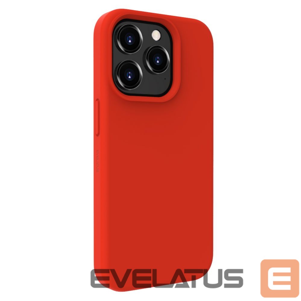Back panel cover Evelatus Apple iPhone 15 Pro Premium Soft Touch Silicone Case Red