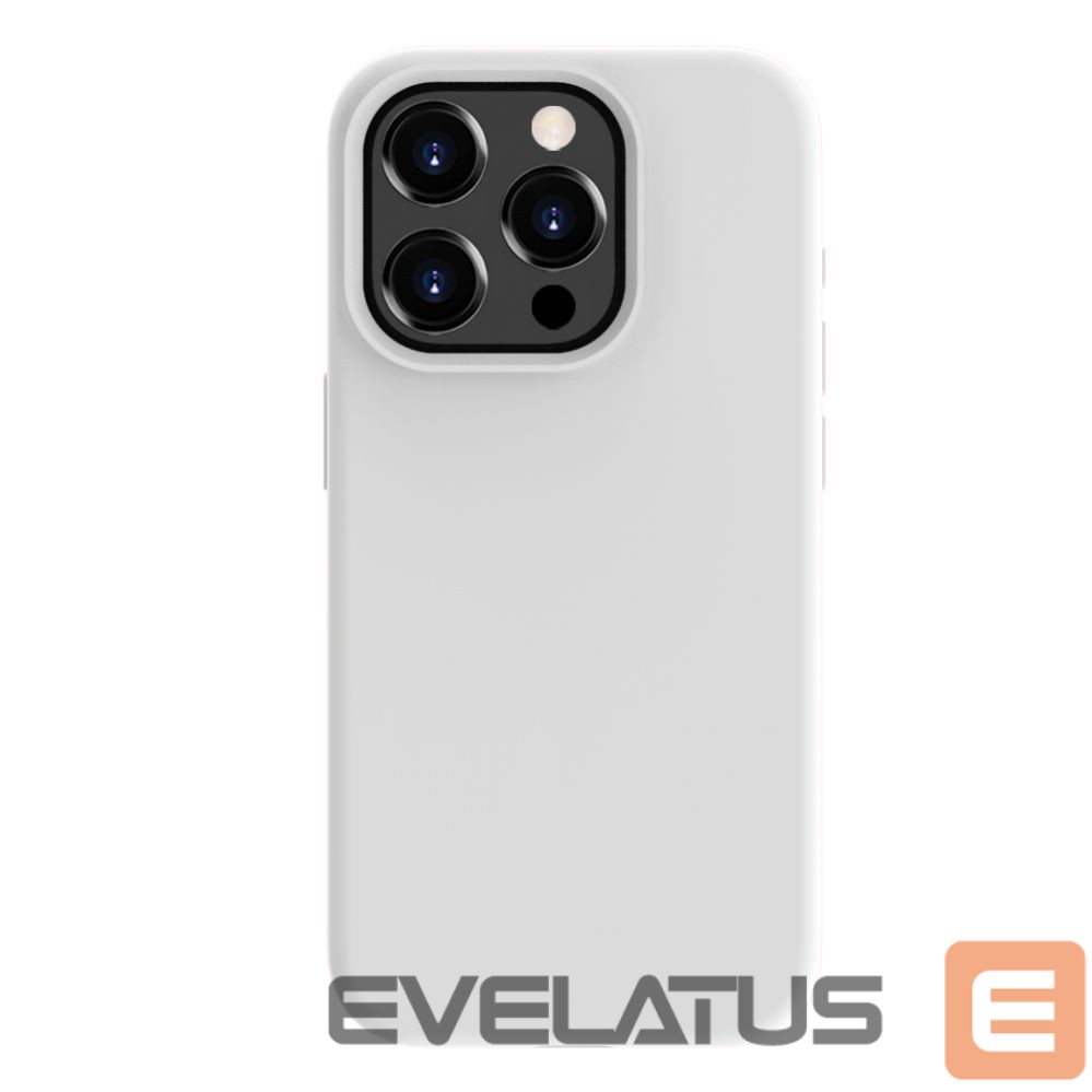 Back panel cover Evelatus Apple iPhone 15 Pro Max Premium Soft Touch Silicone Case White