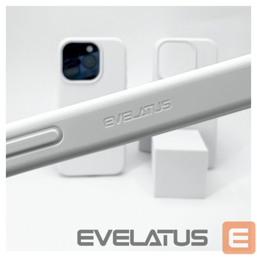 Back panel cover Evelatus Apple iPhone 15 Pro Max Premium Soft Touch Silicone Case White
