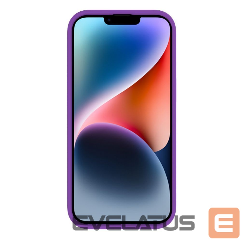 Back panel cover Evelatus Apple iPhone 15 Premium Magsafe Soft Touch Silicone Case Deep Purple