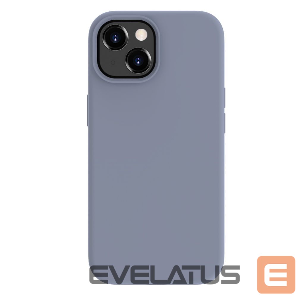 Back panel cover Evelatus Apple iPhone 15 Premium Magsafe Soft Touch Silicone Case Lavender Gray