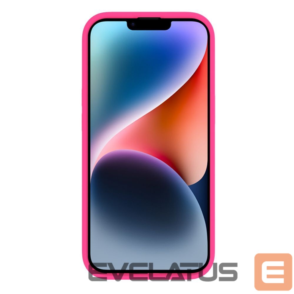 Back panel cover Evelatus Apple iPhone 15 Premium Magsafe Soft Touch Silicone Case Pink