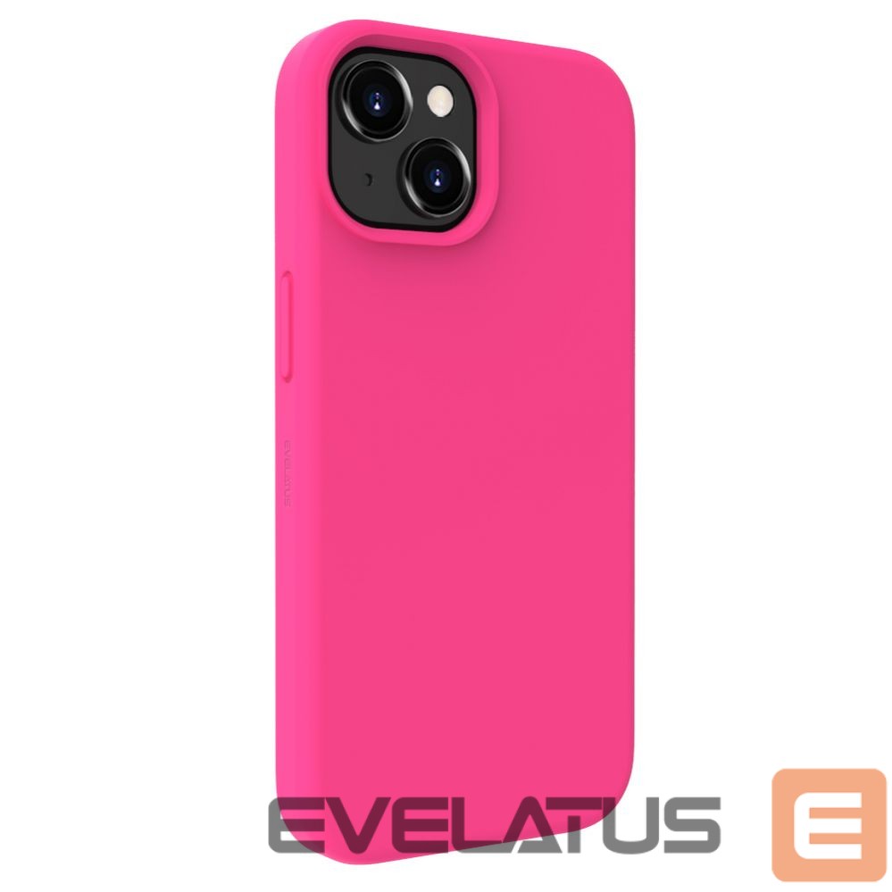 Back panel cover Evelatus Apple iPhone 15 Premium Magsafe Soft Touch Silicone Case Pink