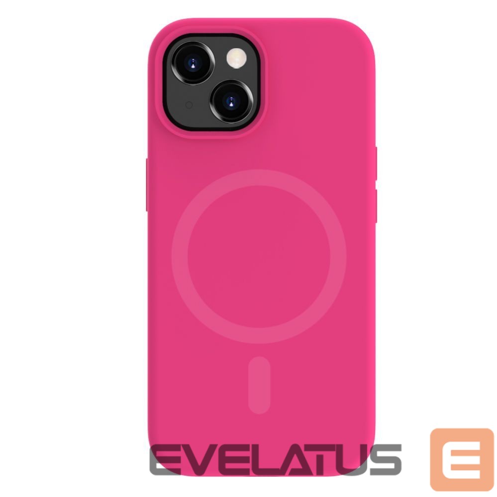 Back panel cover Evelatus Apple iPhone 15 Premium Magsafe Soft Touch Silicone Case Pink