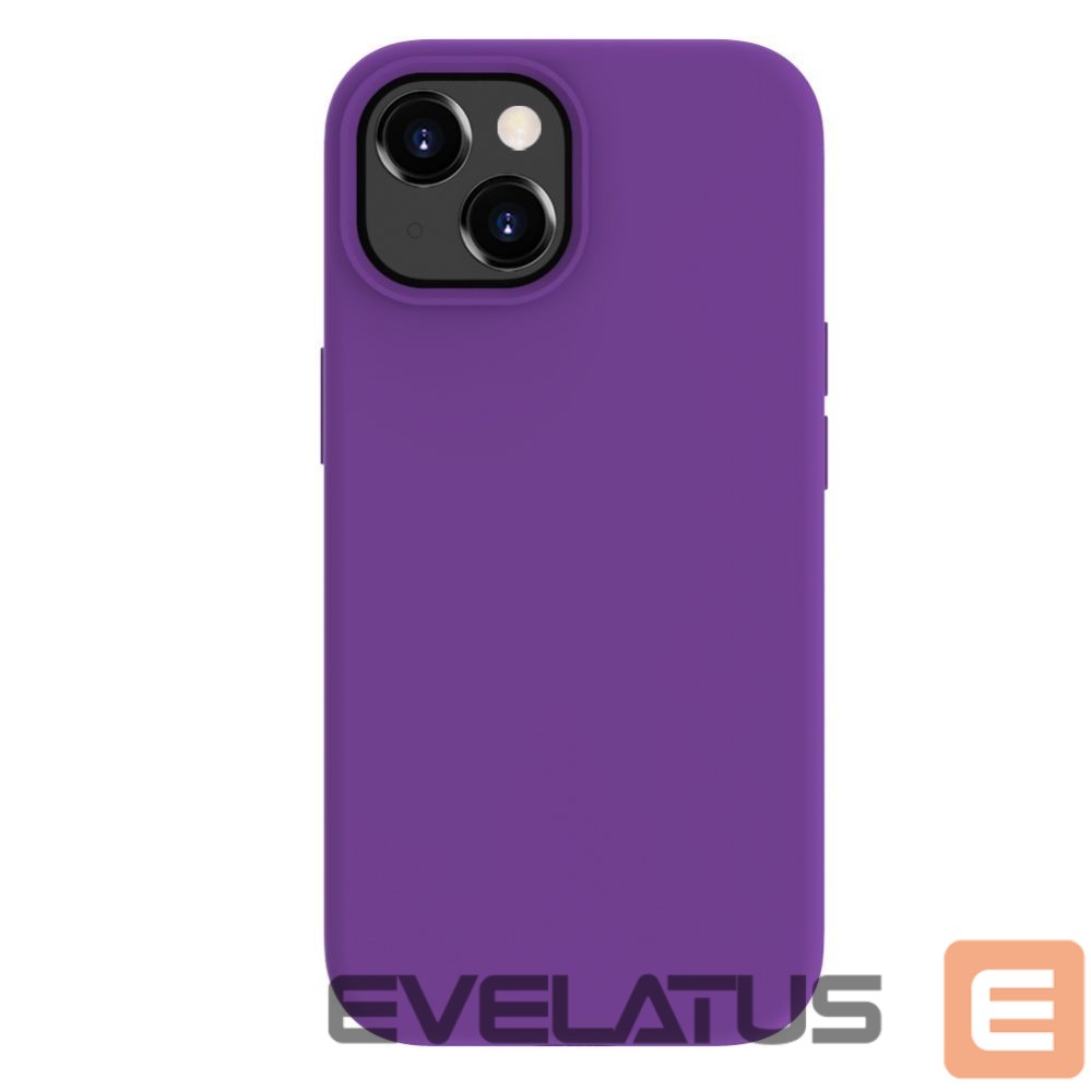 Back panel cover Evelatus Apple iPhone 15 Plus Premium Magsafe Soft Touch Silicone Case Deep Purple