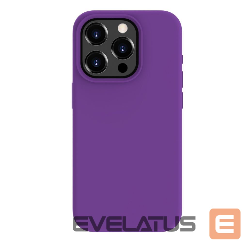 Back panel cover Evelatus Apple iPhone 15 Pro Max Premium Magsafe Soft Touch Silicone Case Deep Purple