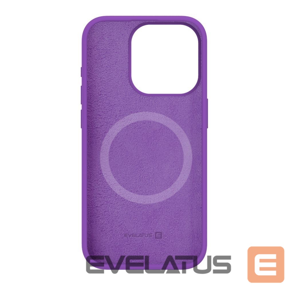 Back panel cover Evelatus Apple iPhone 15 Pro Max Premium Magsafe Soft Touch Silicone Case Deep Purple