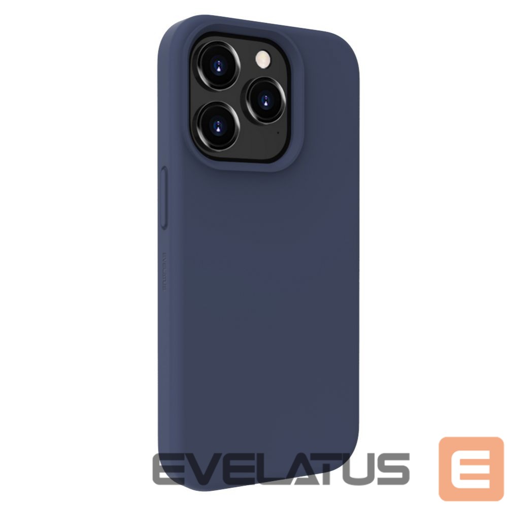 Back panel cover Evelatus Apple iPhone 15 Pro Max Premium Magsafe Soft Touch Silicone Case Midnight Blue