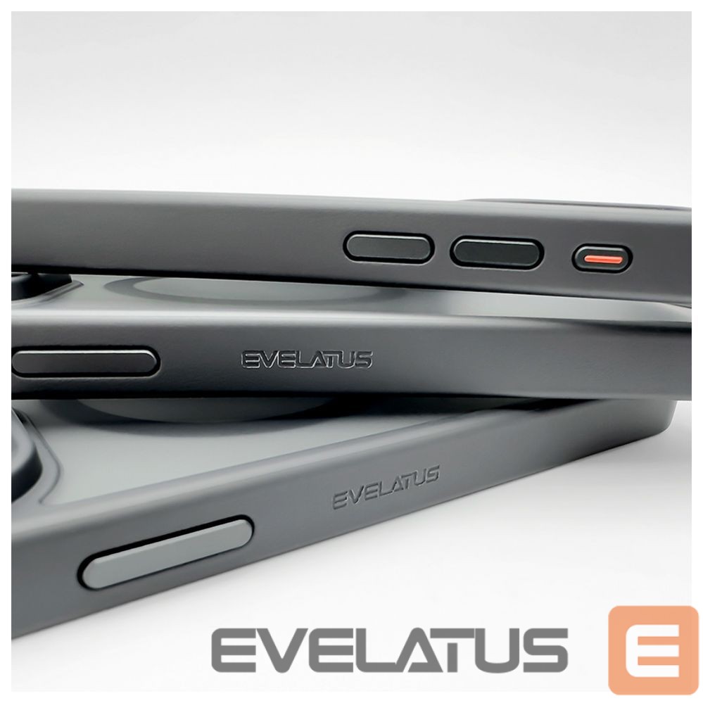 Back panel cover Evelatus Apple iPhone 15 Pro Hybird Case With Magsafe PC+TPU Black