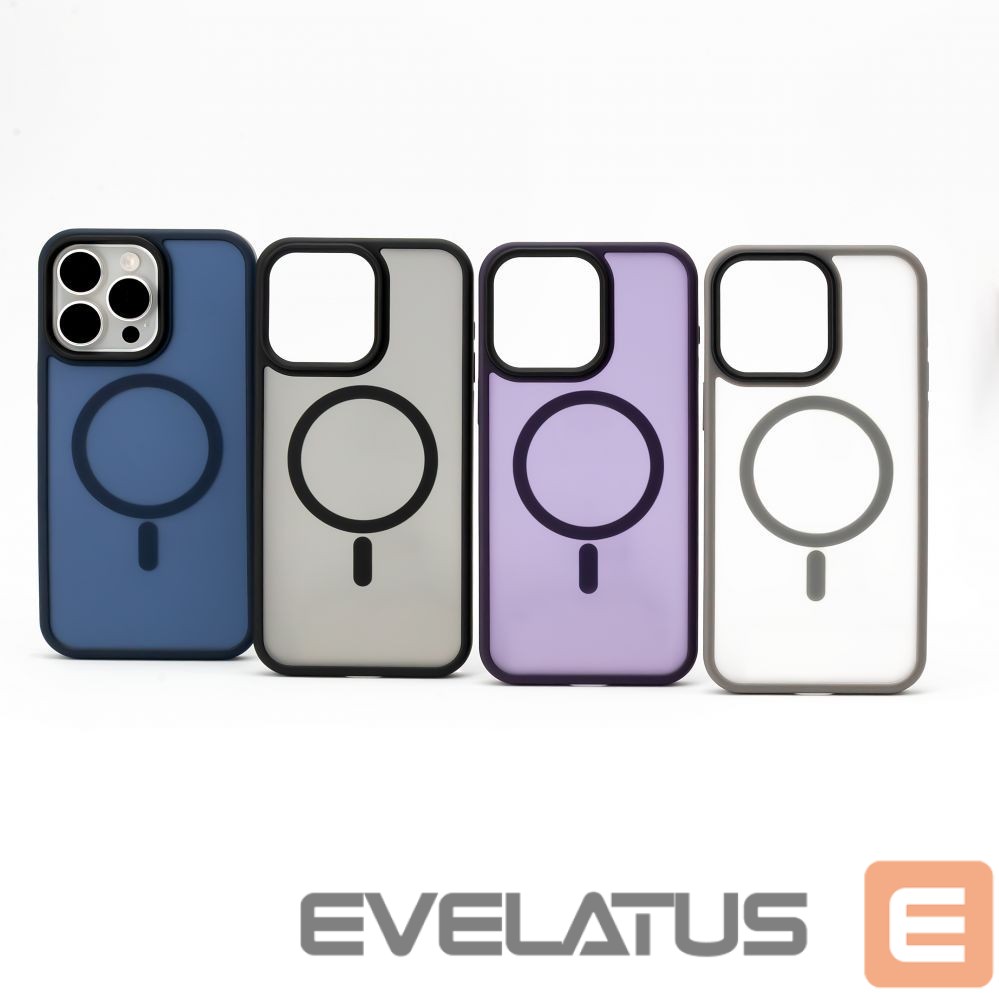 Back panel cover Evelatus Apple iPhone 15 Pro Hybird Case With Magsafe PC+TPU Silver