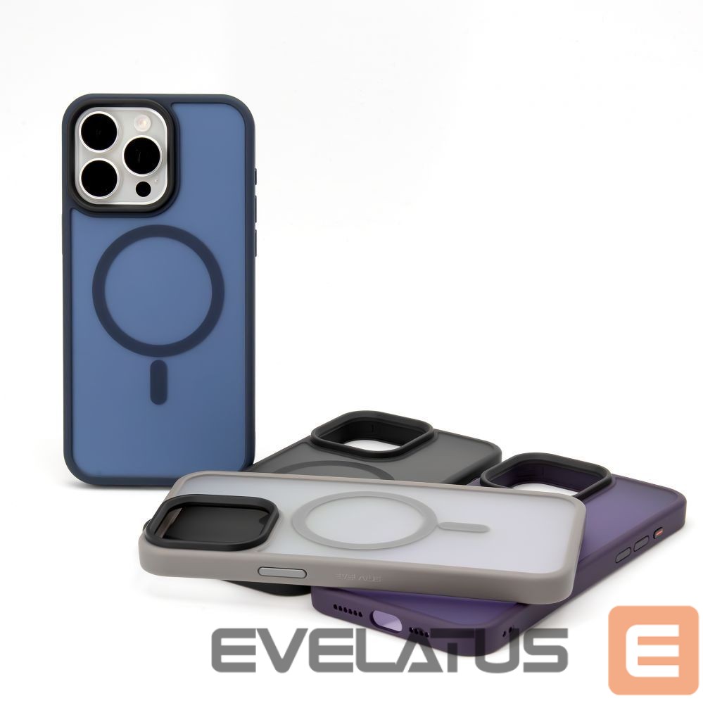 Back panel cover Evelatus Apple iPhone 15 Pro Hybird Case With Magsafe PC+TPU Silver