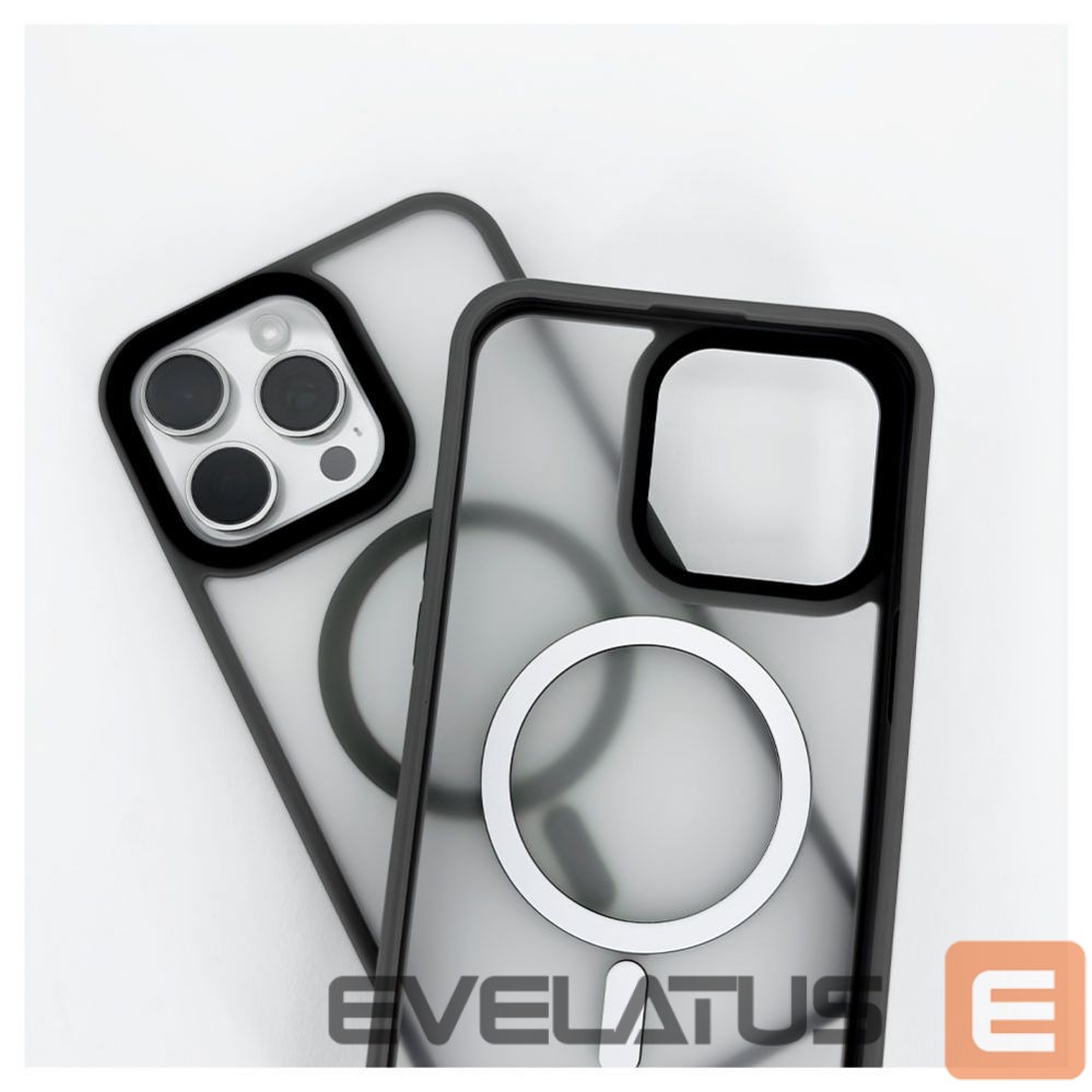 Back panel cover Evelatus Apple iPhone 15 Pro Hybird Case With Magsafe PC+TPU Silver