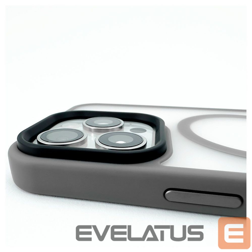 Back panel cover Evelatus Apple iPhone 15 Pro Hybird Case With Magsafe PC+TPU Silver