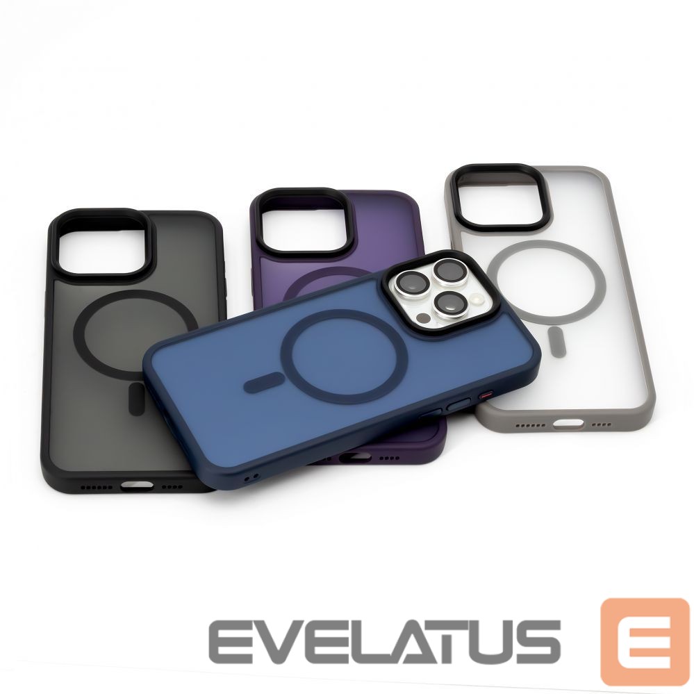Back panel cover Evelatus Apple iPhone 15 Pro Hybird Case With Magsafe PC+TPU Silver